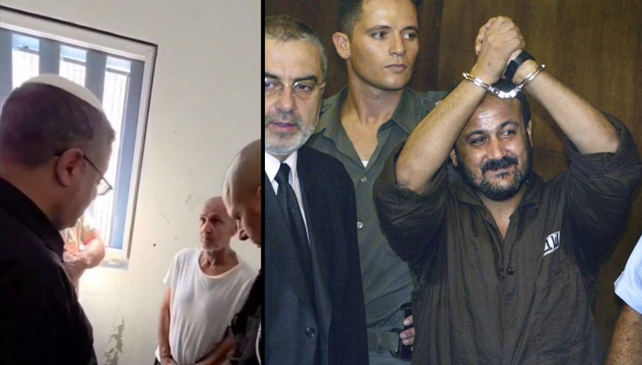 İsrailli Bakan, Filistinli Lider Bergusi'yi Hücresinde Gözdağıyla Karşı Karşıya Bıraktı