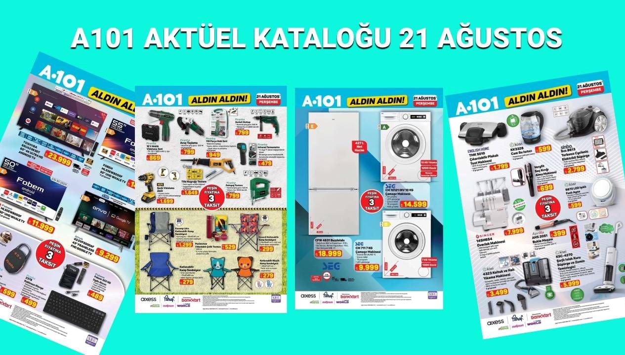 A101'in 21 Ağustos Aktüel Ürünler Kataloğu: Yeni Notebook'lar, Süpürgeler ve Kamp Ürünleri Sizi Bekliyor!