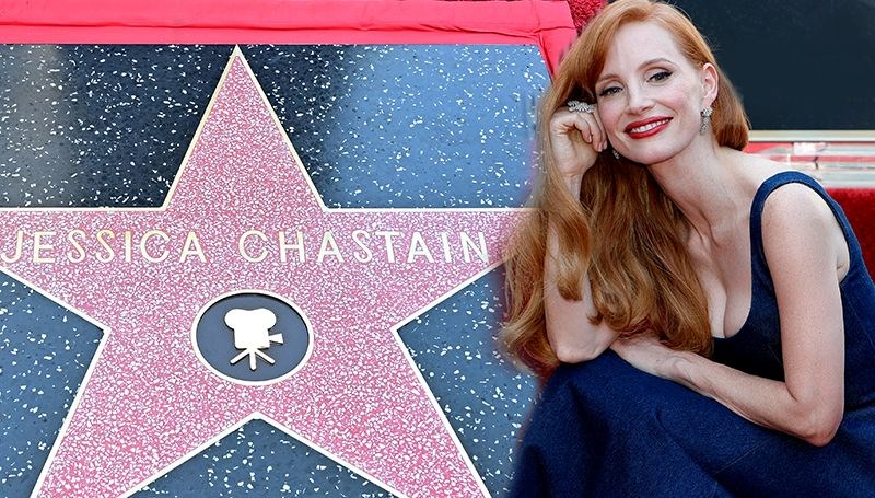 Jessica Chastain, Hollywood'un Yıldızlar Yolu'nda Onurla Taçlandı