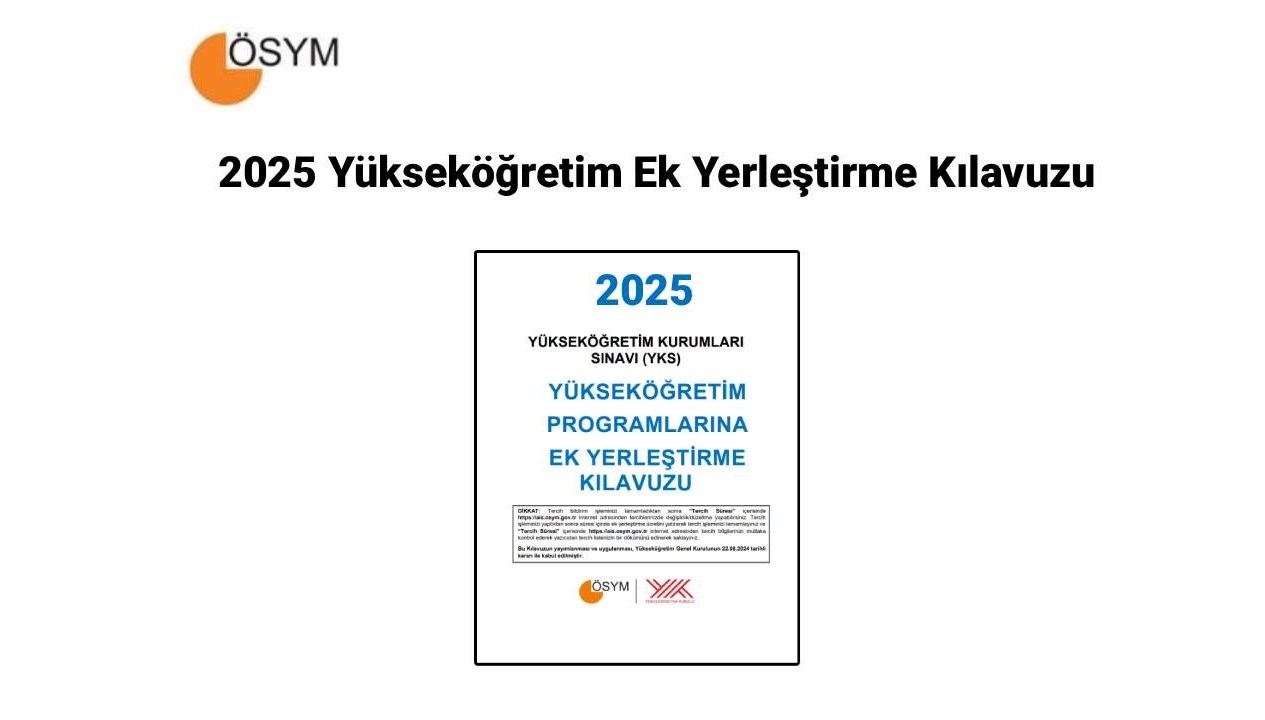 2025 Yükseköğretim Ek Yerleştirme Kılavuzu: ÖSYM'den YKS Ek Tercih Tarihleri ve Ücreti Açıklandı mı? Kontenjanlar Belirlendi mi?