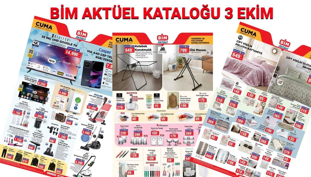 BİM 3 Ekim 2025 Aktüel Kataloğu: Ütü Masası, Kurutmalık ve Yenilikçi Mini Buzdolabı ile Işıklı Şarjlı Süpürge Sizi Bekliyor!