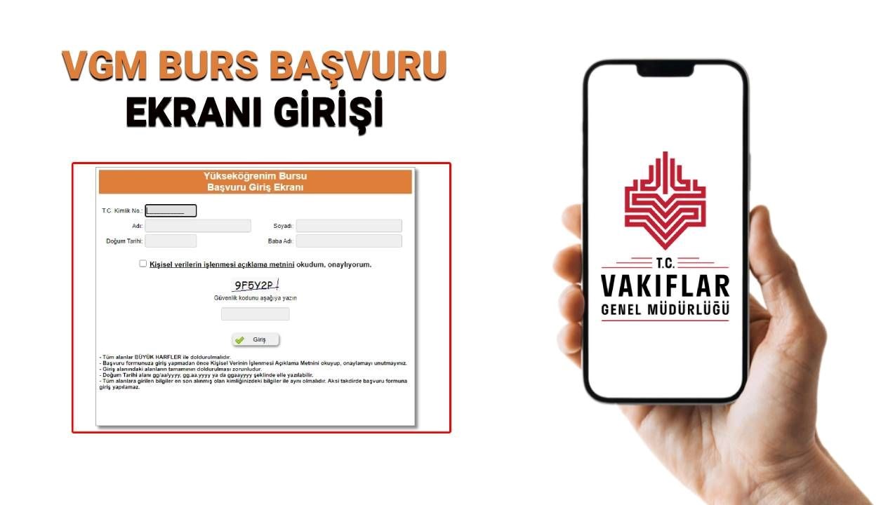 VGM Yükseköğrenim Bursu 2025-2026: Başvuru Ekranı ve Gereken Şartlar!