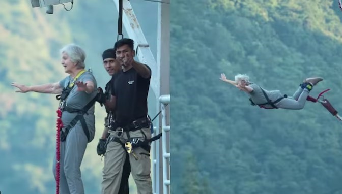 83 Yaşında Cesaret Rüzgarı: Kadın, 117 Metreden Bungee Jumping ile Rekor Kırdı!