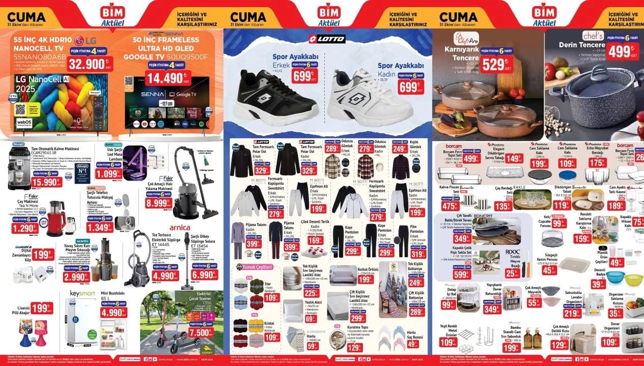 BİM 31 Ekim Cuma Kataloğunda Şaşırtıcı İndirimler: Teknoloji, Elektronik ve Moda Ürünleri Sizleri Bekliyor!