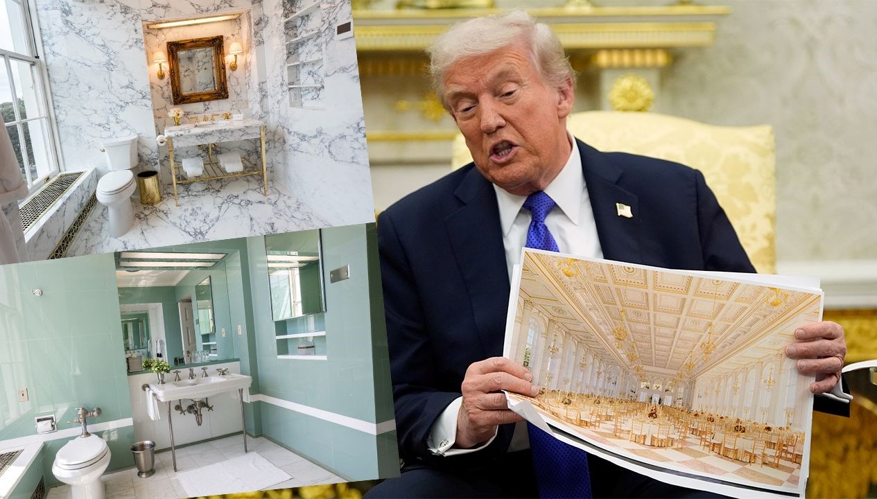 Trump, Beyaz Saray’ın Banyosuna El Attı!